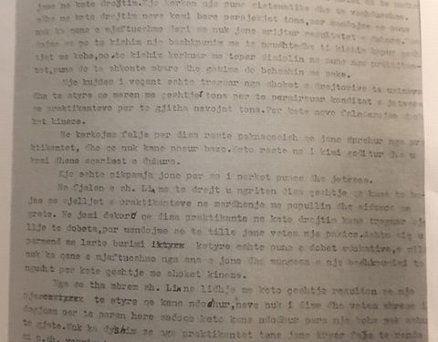 Raporti për Enverin: Zv/ministri i Jashtëm, shoku Gen Piao, tha se përdhunimet e kanë dëmtuar autoritetin e PPSH-së dhe popullit shqiptar, por nuk e kanë lëkundur miqësinë, ajo do jetë….