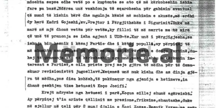 Letra e Telat Agollit për Enverin: “Feçorri më kërkonte të pohoja se UDB-ja më kishte dhënë porosi për Nexhmijen”