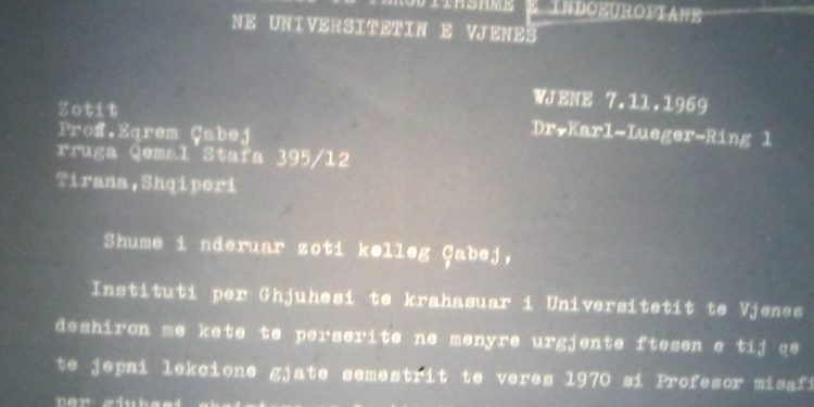Shënimi i Enverit: Çabej të mos dalë më jashtë shtetit, e ka tepruar….dhe mashtrimi publik i Nexhmijes në librin e saj ku shprehet se “Enveri ka bërë të pamundurën për Çabejn”…