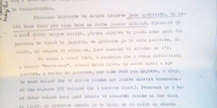 “Njazi Lleshi, Dodan Përmeti dhe Spiro Gjika, u dënuan për kontrabandë valute”…/Raporti sekret për Komitetin Qendror