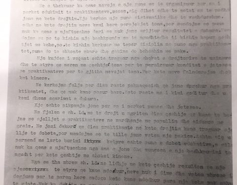 Raporti për Enverin: Zv/ministri i Jashtëm, shoku Gen Piao, tha se përdhunimet e kanë dëmtuar autoritetin e PPSH-së dhe popullit shqiptar, por nuk e kanë lëkundur miqësinë, ajo do jetë….