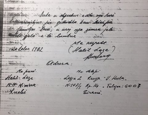 Letra e gazetarit dhe shkrimtarit Halil Laze për Enverin: Si më propozuan në burgun e Spaçit,për spiun birucash