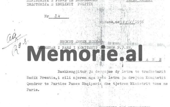 “Prej Kremlinit dhe zgjedhjes tiranike të Stalinit, Partia është bastarduar, prandaj të rehabilitohet Koci Xoxe dhe Sejfulla Malëshova,…”/ Kur Sadik Premte nga Parisi, i kërkonte Enverit, ndryshim kursi