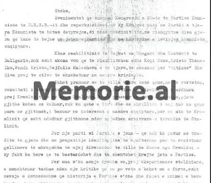 “Prej Kremlinit dhe zgjedhjes tiranike të Stalinit, Partia është bastarduar, prandaj të rehabilitohet Koci Xoxe dhe Sejfulla Malëshova,…”/ Kur Sadik Premte nga Parisi, i kërkonte Enverit, ndryshim kursi