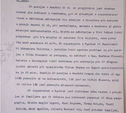 Raporti sekret për Komitetin Qëndror: Tritan Shehu me figurë morale-politike jo të mire….