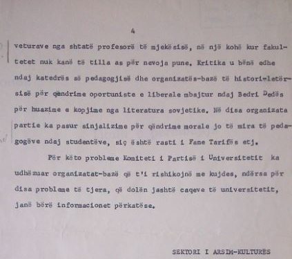 Raporti sekret për Komitetin Qëndror: Tritan Shehu me figurë morale-politike jo të mire….