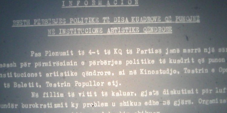 Ndrenika, Mima, Anagnosti, Lako, Shkjezi, Shyti, Bakalli, etj…në listën me 51 artistë që do hiqeshin nga Tirana në 1976-ën me porosinë e Ramiz Alisë….