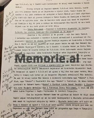 Mehmet’s report on Enver: There are 10 UDB agents in the Tropoja Party committee….