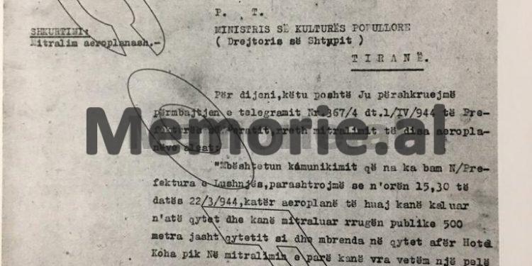 Mbi 350 avionë anglo-amerikanë në inkursione luftarake në qiellin shqiptar duke bombarduar forcat gjermane….Dokumentet sekrete (fotot e panjohura)