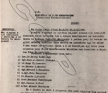 10 ushtarakët amerikanë që u kapën dhe ju dorëzuan gjermanëve në Mirditë