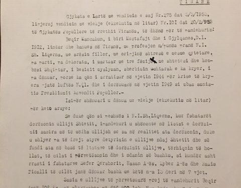 Urdhëratë me shkrim të Enverit: “Të pushkatohen”, “të ekzekutohet”,”dakord me propozimin për dënimin me vdekje”…