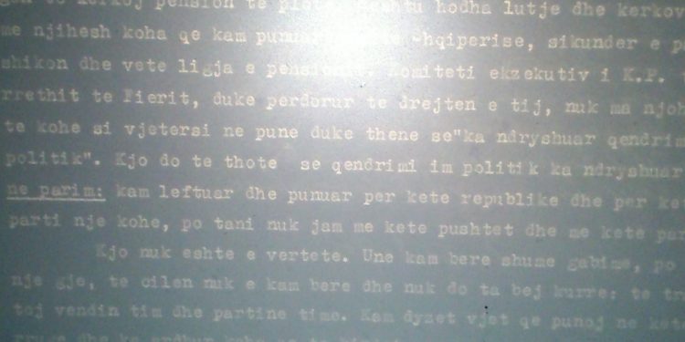 Letra e Sejfulla Malëshovës nga internimi për Enverin: Dua pension pleqërie dhe jo patriotik, nuk e tradhtoj kurrë vendin dhe Partinë time…