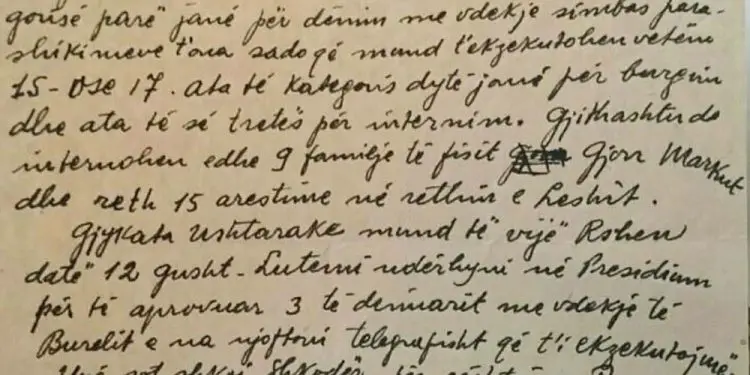 “Nesër në Mirditë do të arrestoj 147 burra, 17 janë për pushkatim dhe do internohen 9 familje të Gjon Markut…”/ Letra e Mehmet Shehut për Enverin