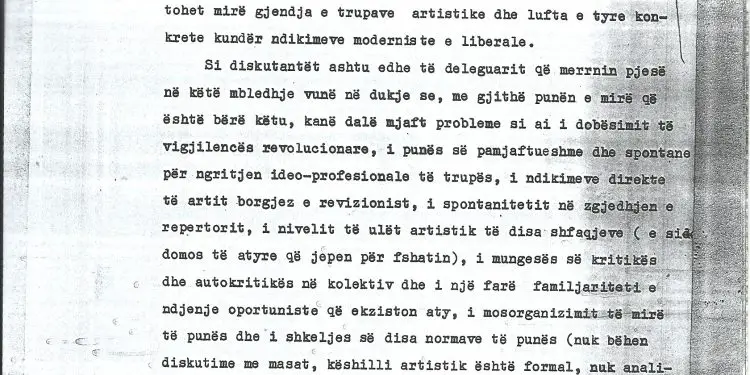 Raporti sekret i zv/ministrit të Kulturës, Mantho Bala: Regjisori Leka Bungo bëri krahasime të poshtra me Sekretarin e Parë të Komitetit Qëndror…