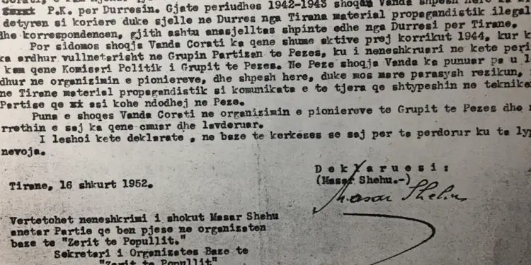 Kur Masar Shehu deklaronte veterane të Luftës “armiken e popullit”, Vanda Çorati…?!