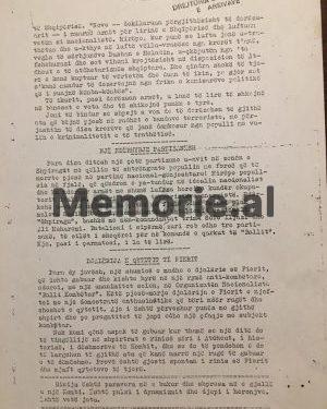 Trakti i Staraveckës: Largohem nga Partia Komuniste e fëlliqur. Në Berat vramë e premë për t’ju marrë paratë njerëzve dhe në Perisenkë zumë gratë nga shalët dhe sisët…