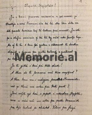 Trakti i Staraveckës: Largohem nga Partia Komuniste e fëlliqur. Në Berat vramë e premë për t’ju marrë paratë njerëzve dhe në Perisenkë zumë gratë nga shalët dhe sisët…
