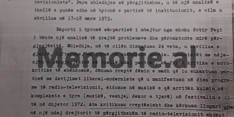 Relacioni sekret për Enverin:  Në mbledhjen e RTSH-së u tha se: Todi Lubonja ua futi kontrabandë Festivalin e 11-të, Partisë, popullit dhe punonjësve të Radio-Televizionit…