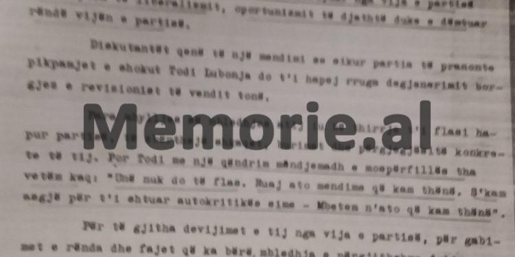 Relacioni sekret për Enverin: Todi Lubonja nuk zbatoi porositë e shokut Mehmet e Ramiz, që në televizion të mos dilnin njerëz me leshra të gjata…