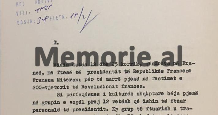 “Zoti Kadare, jam i lumtur t’ju kem pranë në festimet e 200-vjetorit të Francës” / Letra e ’89-ës e Presidentit Mitterand, që kishte ftuar 35 kryetar shtetesh dhe “harruar” Ramiz Alinë