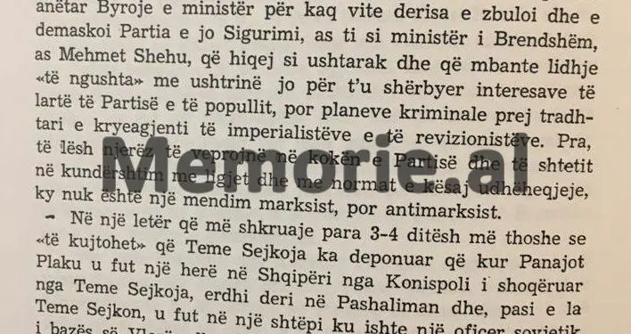 “Ja pse ti Kadri, me sovjetikët dhe Mehmetin, krijuat Komplotin e Teme Sejkos…”/ Akuza e Enverit në Pleniumin e 13 tetorit ‘82