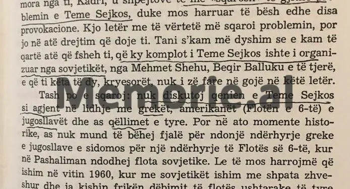 “Ja pse ti Kadri, me sovjetikët dhe Mehmetin, krijuat Komplotin e Teme Sejkos…”/ Akuza e Enverit në Pleniumin e 13 tetorit ‘82
