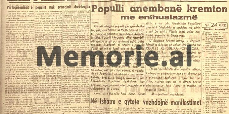 11 Janar 1946, kur Enveri e shpalli Shqipërinë Republikë, në prezencën e misioneve të SHBA-së, BRSS-së, Francës, Britanisë e Jugosllavisë/ Si reagoi Mbreti Zog nga Londra…