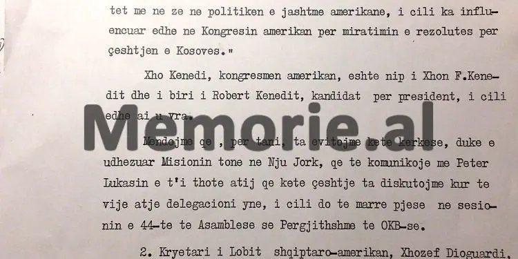Dokumentet e panjohura të ’89-ës/ Kur kongresmeni amerikan, Joseph Kennedy, biri i kandidatit për president të SHBA-ve, debatonte me ambasadorin Pitarka, që s’i jepte vizë për Shqipëri…