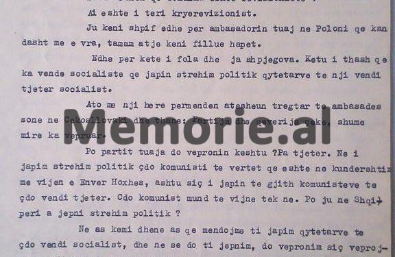 “Ç’më thanë për Teme Sejkon, Bazën e Pashalimanit dhe Enverin, në ambasadën daneze” / Raporti sekret i diplomatit Gac Mazi nga Moska në ’61-in
