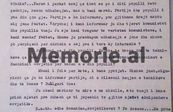 “Ç’më thanë për Teme Sejkon, Bazën e Pashalimanit dhe Enverin, në ambasadën daneze” / Raporti sekret i diplomatit Gac Mazi nga Moska në ’61-in