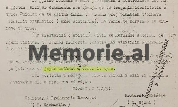 “Në spitalin civil u çel dhoma e destinueme për të vdekunit dhe u panë të shtrirë 10 kufoma”?! / Dosja hetimore e 4 shkurtit ’44, ku figurojnë të vrarë vetëm …