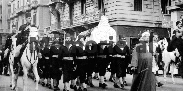 Foto e rrallë/ 31 janar 1948, kur Mbreti Faruk i Egjiptit organizoi në Kajro ceremoninë zyrtare të varrimit të Princeshës Ruhije Zogu…