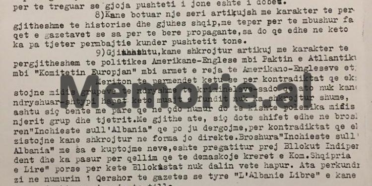 “Ja si do e demaskoni qeverinë e De Gasperit, që mbron kriminelët e luftës, si; Dosti, Koliqi e Kol Bib Mirakaj…”/ Urdhri i Enverit në ’53-in, për Legatën shqiptare në Romë