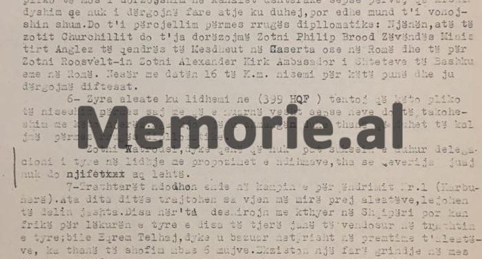 “Fultzi na tha se nuk do ju dërgojmë më ndihma, kurse komisari i misionit jugosllav këtu, na mësoi…”/Letra nga Bari në ’45-ën për Enverin