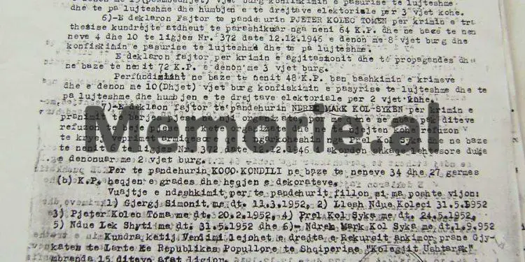Si u zbulua dhe u godit grupi “Bashkimi i çlirimit shqiptar anti-komunist”, i toger Koço Kondilit dhe Prel Sykut, nipit të “Tuç Makut”…/ Dokumentet sekrete dhe fotot