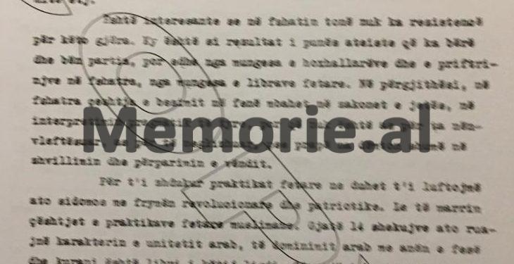 Letra sekrete e Enverit: Klerikët, me përjashtim të katolikëve, janë injorantë, dinë lutje përmendësh si hoxhallarët, por do i rrafshojmë nga faqja e dheut…”