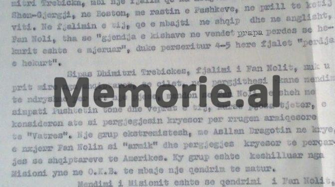 Relacioni për Enverin më 20 prill 1960-të: “Fan Noli rri me kriminelin Baba Rexhepi në Boston dhe foli për mjerimin e Kishës te…”