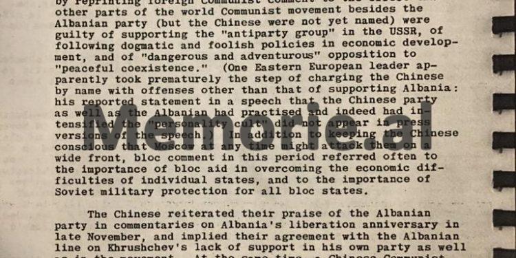Dokumentet sekrete të CIA-s: “Hoxha akuzoi Hrushovin se ai vetë nxiti kultin e Stalinit, kurse Moska thotë se Tirana me studentët që ka në BS, ka bërë….”