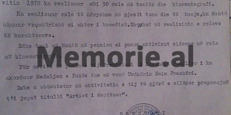 Arbana, Ndrenika, Qirjaqi, Haxhiraj, Pasha dhe Shkjezi/ Nga biografitë familjare, shkollimi, rolet dhe cilësia e tyre, te divorcet, etj./ Zbulohen dosjet e kuadrit të aktorëve: