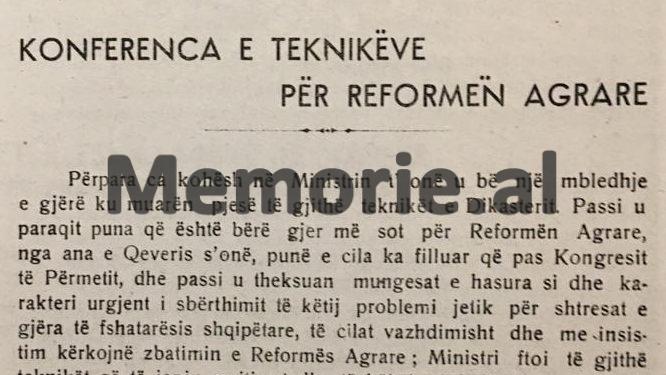 Reforma Agrare e qeverisë së Enver Hoxhës në 46-ën e bërë nga specialistët/ Dokumentet e panjohura jugosllavë, që i’a mori tokat pronarëve
