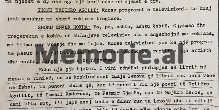 Diskutimi i Enverit në Byro: “Aktorja e re shqiptare, pa folur fare, me sytë e saj flet shumë dhe e lë në bisht të urës Brixhit Bardonë, kurse Prosi dhe Ndrenika…”