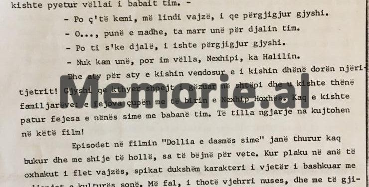 Diskutimi i Enverit në Byro: “Aktorja e re shqiptare, pa folur fare, me sytë e saj flet shumë dhe e lë në bisht të urës Brixhit Bardonë, kurse Prosi dhe Ndrenika…”