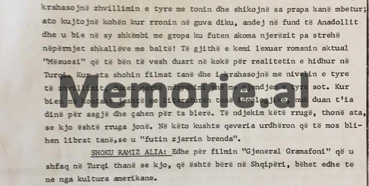 Diskutimi i Enverit në Byro: “Aktorja e re shqiptare, pa folur fare, me sytë e saj flet shumë dhe e lë në bisht të urës Brixhit Bardonë, kurse Prosi dhe Ndrenika…”