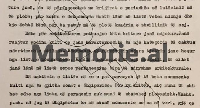 “Nga 1536 objekte kulti funksionale, 294 janë monumente kulture, por këto janë shumë dhe…”/ Relacioni i ministrit Deljana në ’67-ën