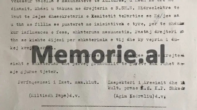 Si dhe kush e prishi kishën e Vaut të Dejës, denoncimi nga legjenda e Institutit të Monumenteve, Gani Strazimiri dhe vendimi i Prokurorisë, për…