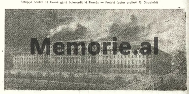 Zbulohet plani rregullues i Tiranës i vitit 1953, i arkitektit Gani Strazimiri dhe dy rusëve: Nga Sheshi “Skënderbej”, ‘Pallati i Qeverisë’, ‘Muzeu Nacional’, ‘Teatri i madh i dramës”, etj.