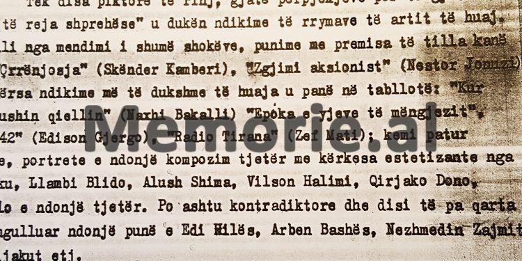 “Piktorët Maks Velo, Bakalli, Gjergo, Oseku dhe Shima, tablo me ndikime të huaja dhe…”/ Letra e Hamit Beqes për Ramizin: Në dosje kemi materiale që mund t’ja japim shokut Enver