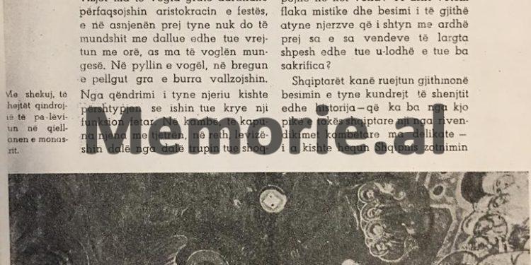 “Manastiri i Shën Naumit, Poradeci mbi liqenin e kristaltë dhe kostumet e grave të bukura të Dardhës, si tonat në Val d’Aosta,….”/ Reportazhi i panjohur i studiuesit italian