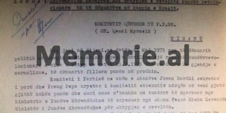 “Revolta e Spaçit, e nxitur nga CIA dhe Vatikani, policët tanë treguan heroizëm dhe….”./ Relacioni sekret për Hysni Kapon