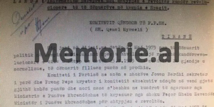“Revolta e Spaçit, e nxitur nga CIA dhe Vatikani, policët tanë treguan heroizëm dhe….”./ Relacioni sekret për Hysni Kapon